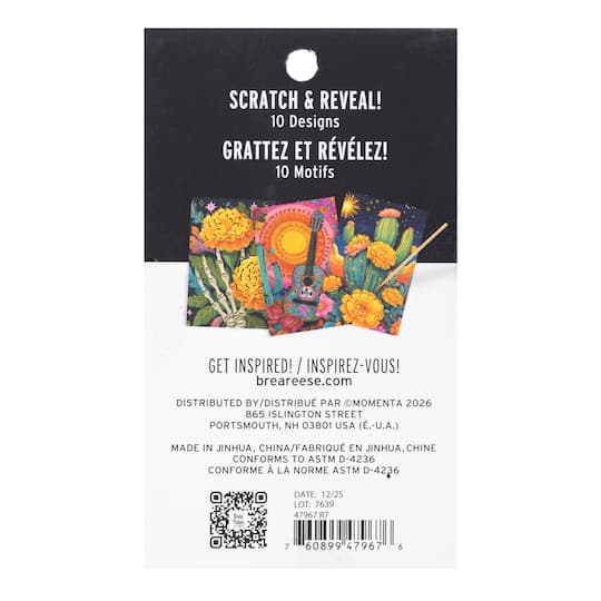 Brea Reese® Mini Day of the Dead Scratch Art Paper Pad